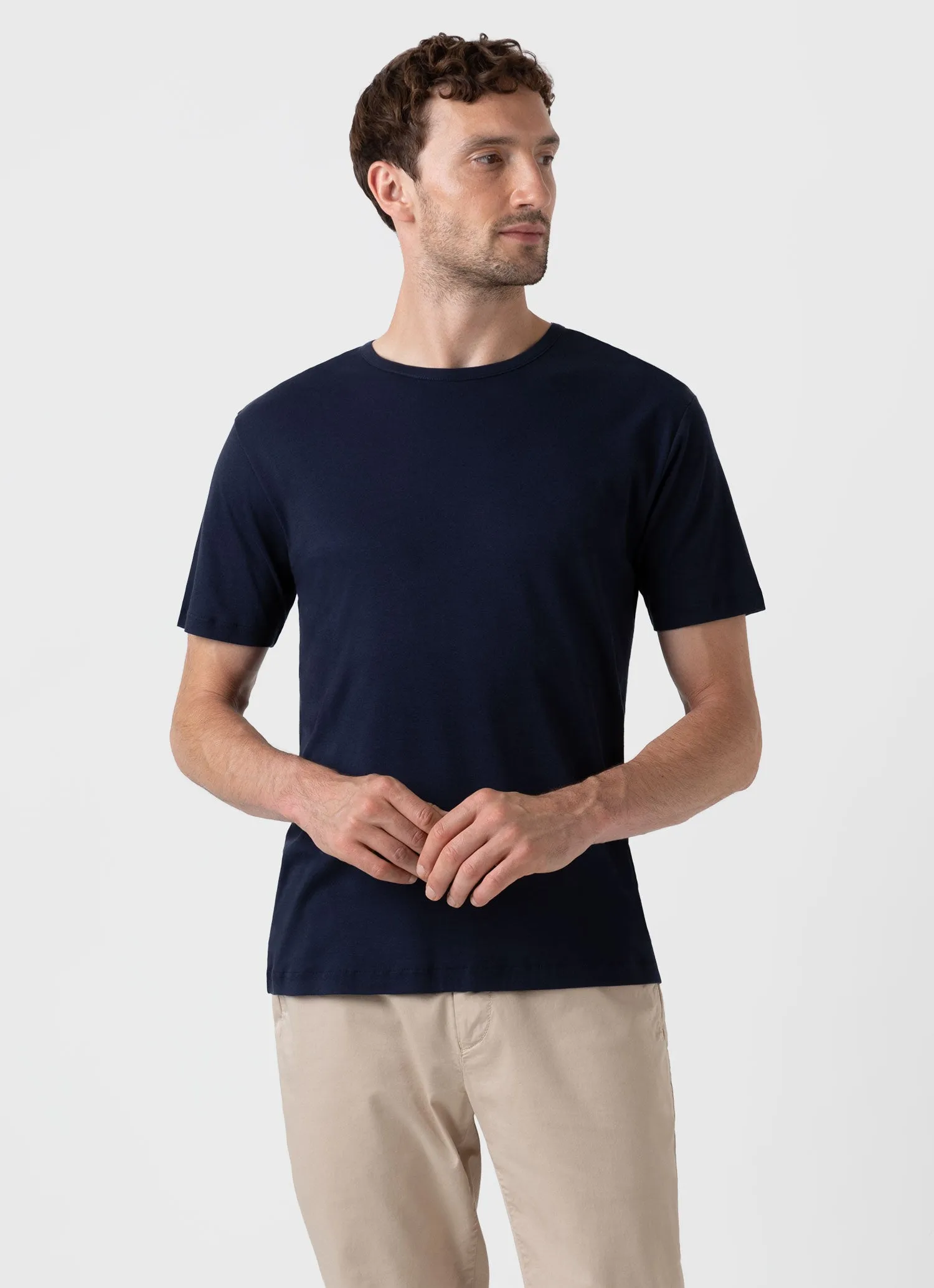 Men's Sea Island Cotton T-shirt in Navy