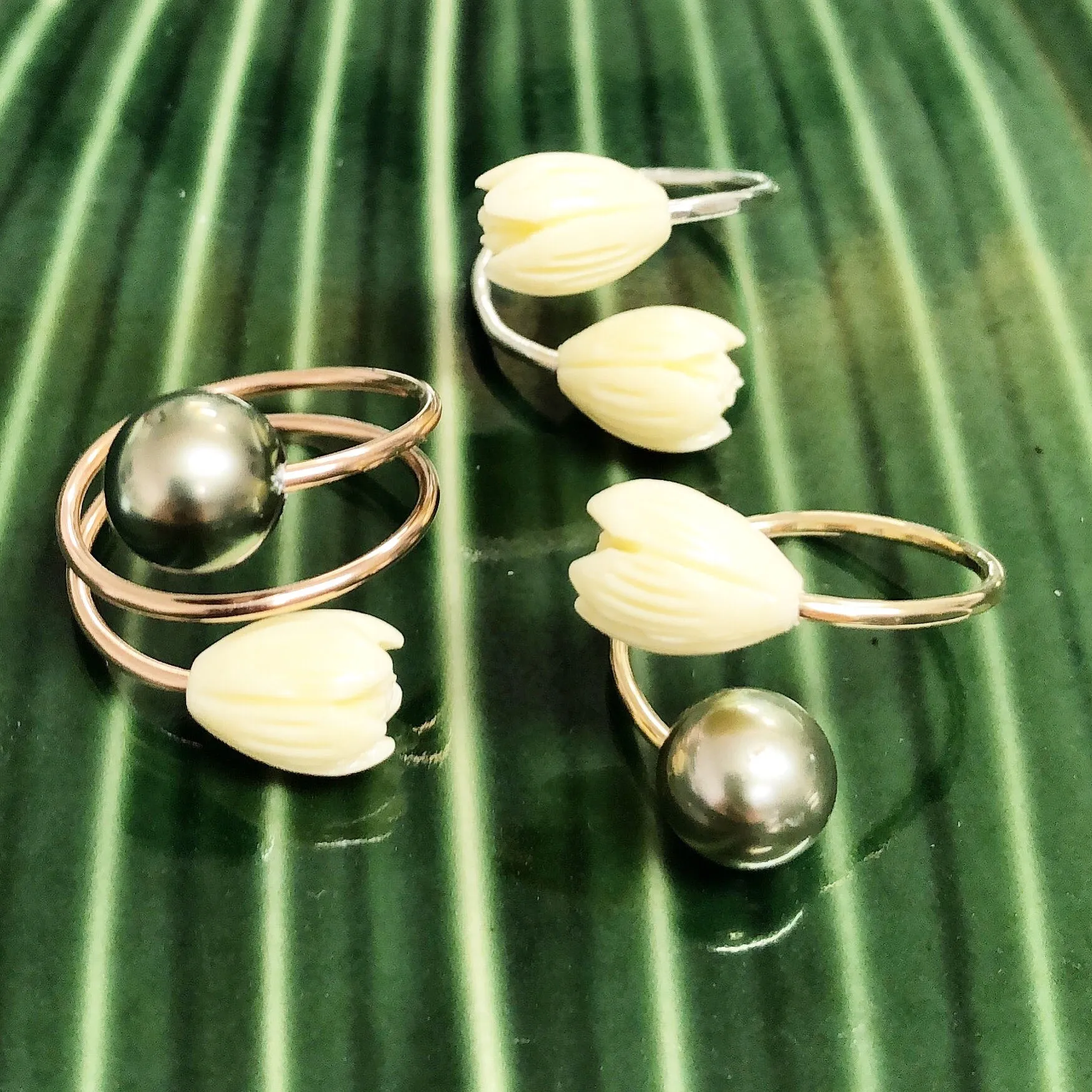 Pikake ring - tahitian pearl (R202)