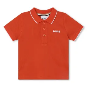 Polo BOSS naranja para bebé