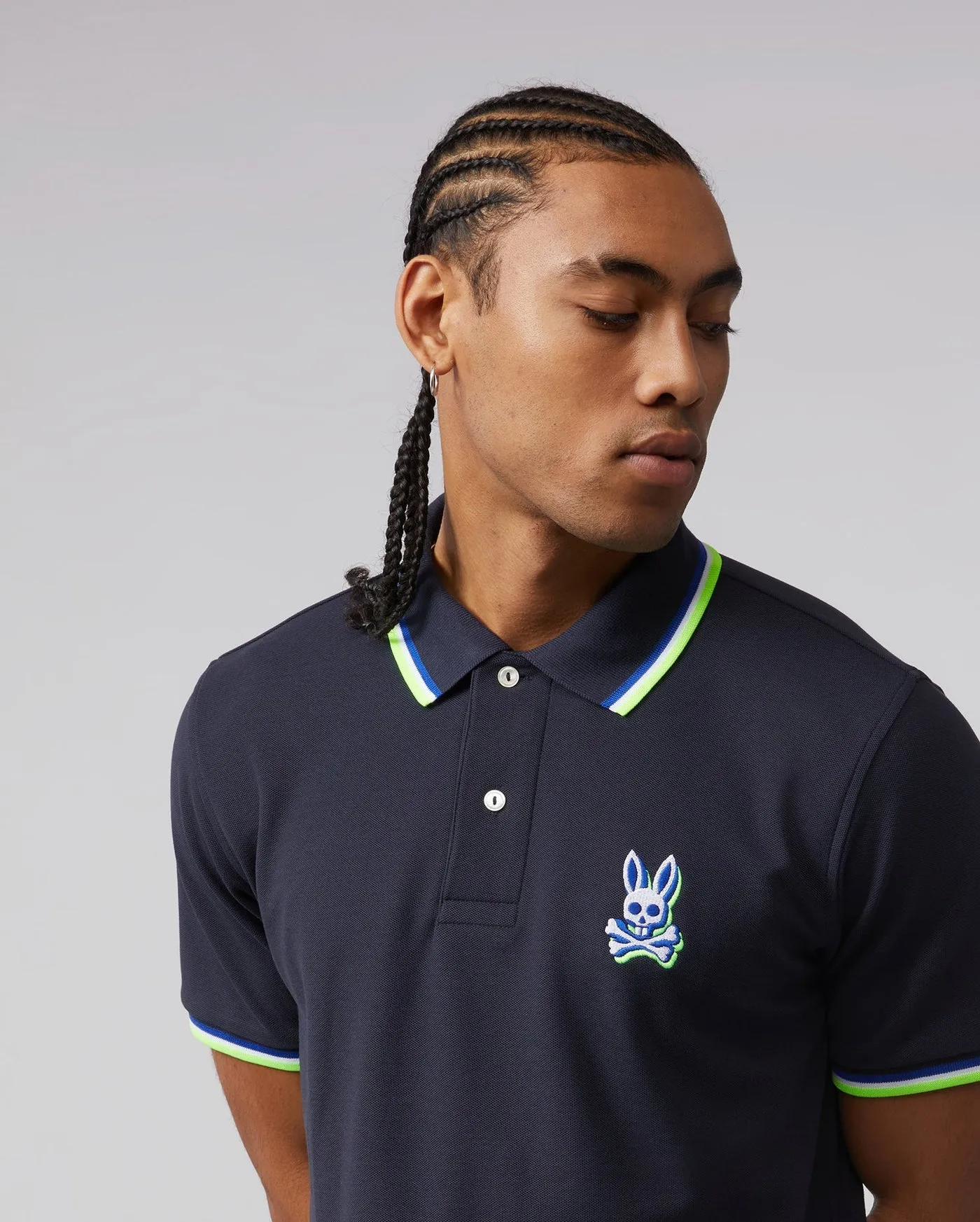 Psycho Bunny Mens Lamport Polo - Navy