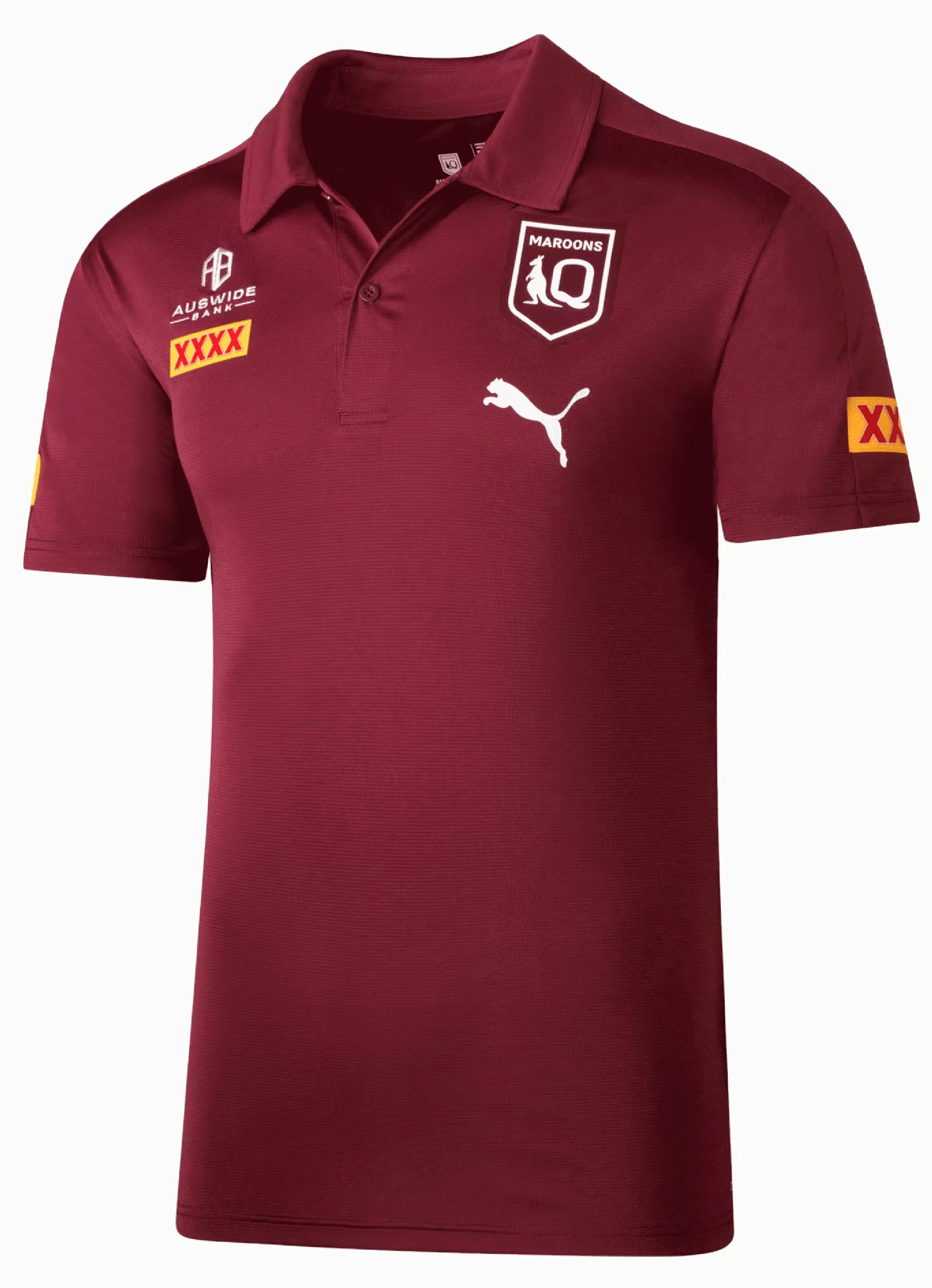 Puma Mens Queensland Maroons Polo Shirt <BR> 768298 01