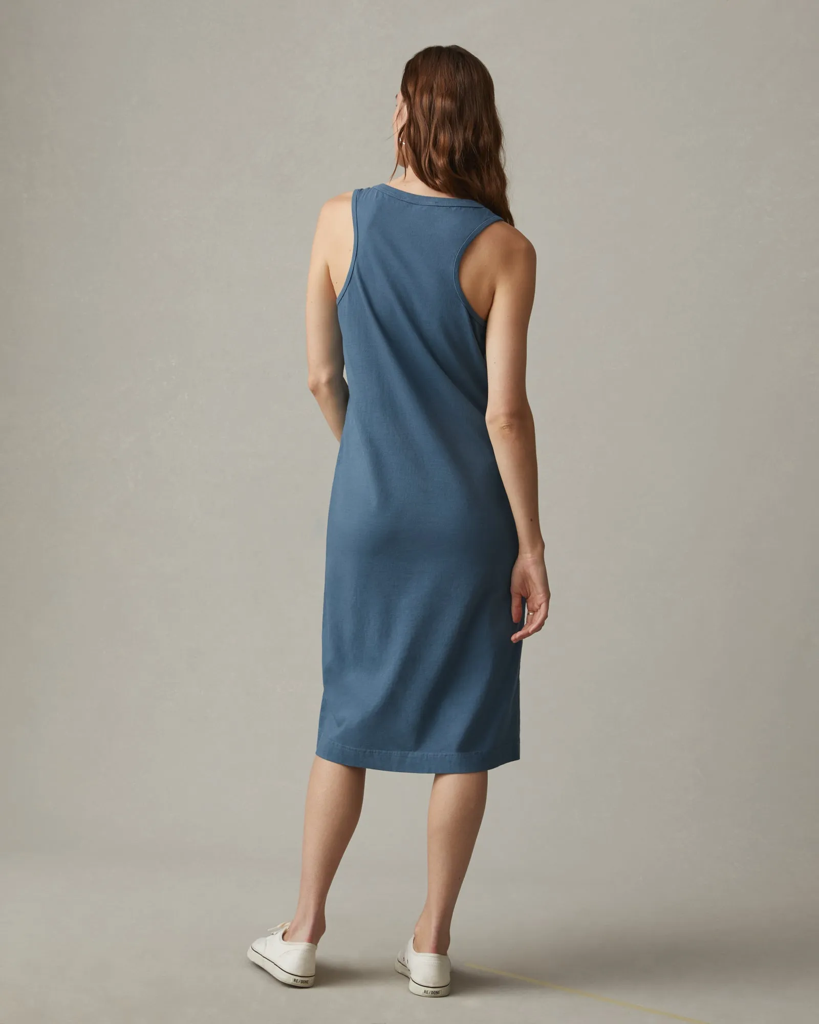 Racer Tank Dress - Bluefin