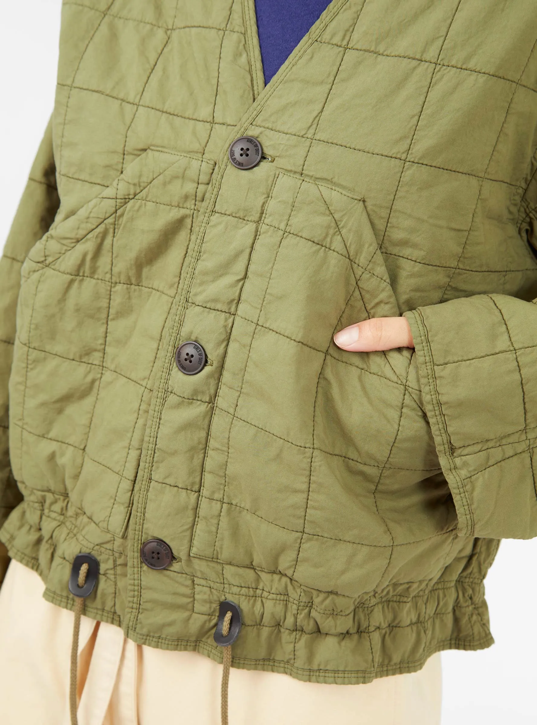 Reactor Quilted Cotton Jacket Lizard Green