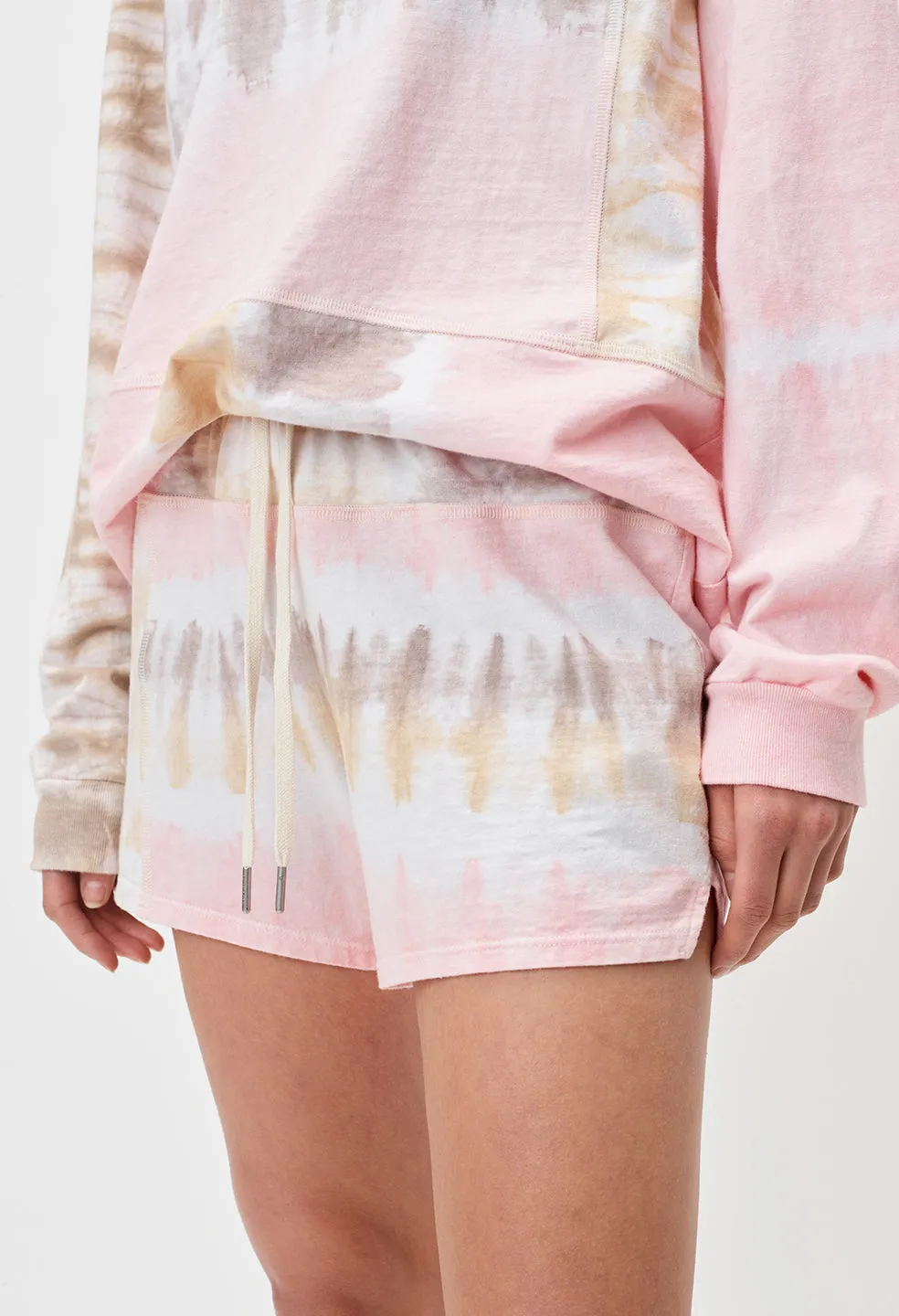 Reconstructed Tie Dye Shorts / Quartz Geode