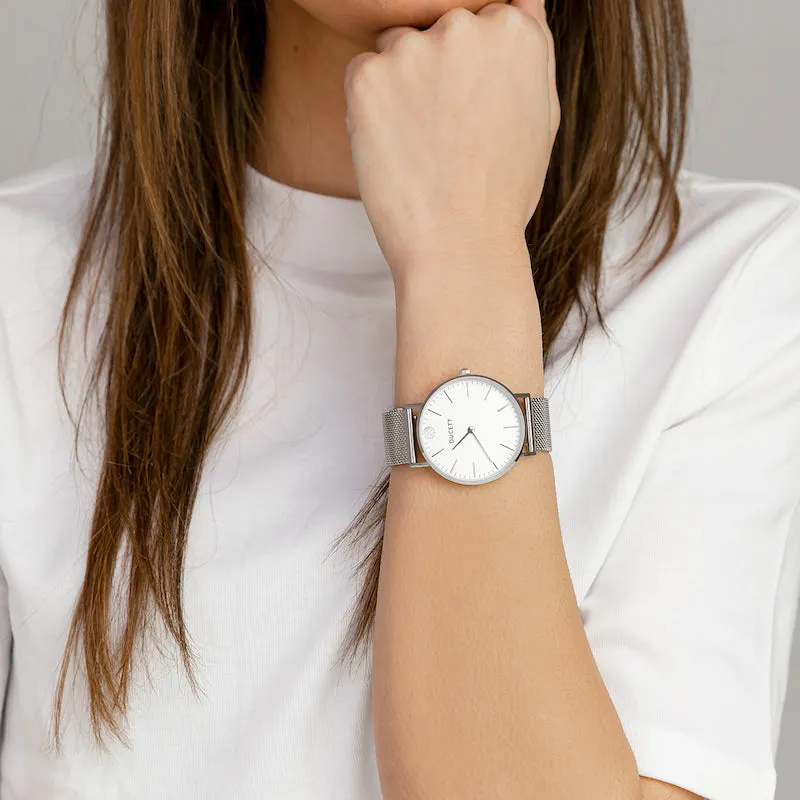 Silver mesh watch   Mesh bracelet luxe