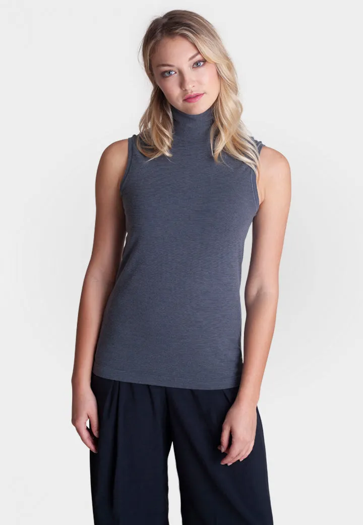 Sleeveless Turtleneck Shirt