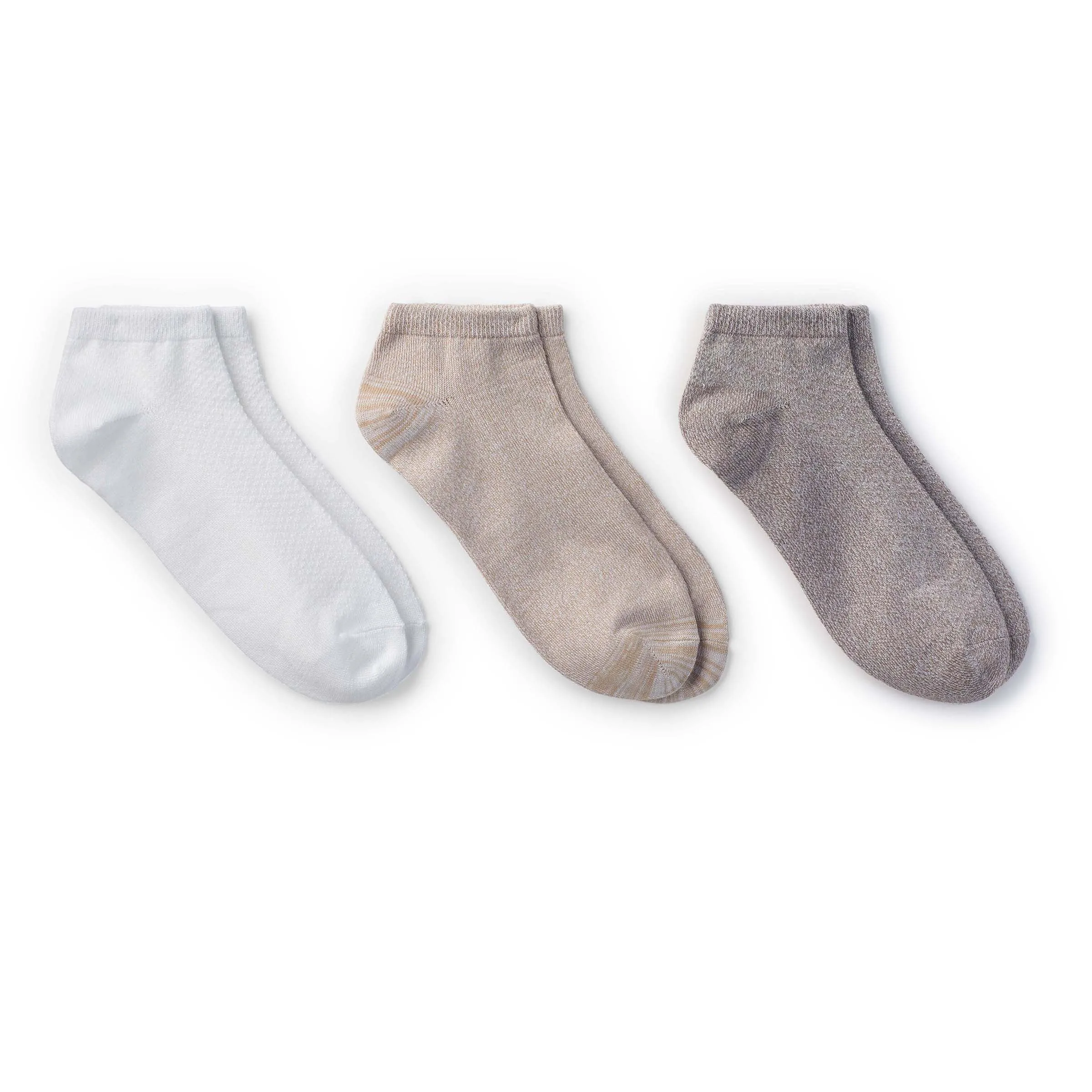 Solid Pique Low Cut Sock 3 Pack