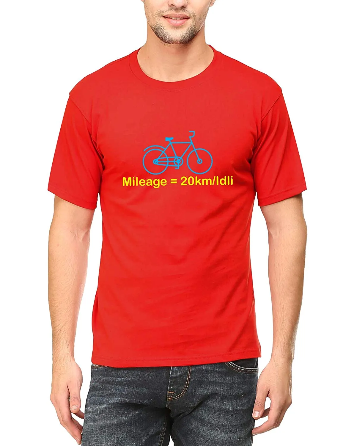 Swag Swami Men's  Mileage = 20km/Idli  T-Shirt