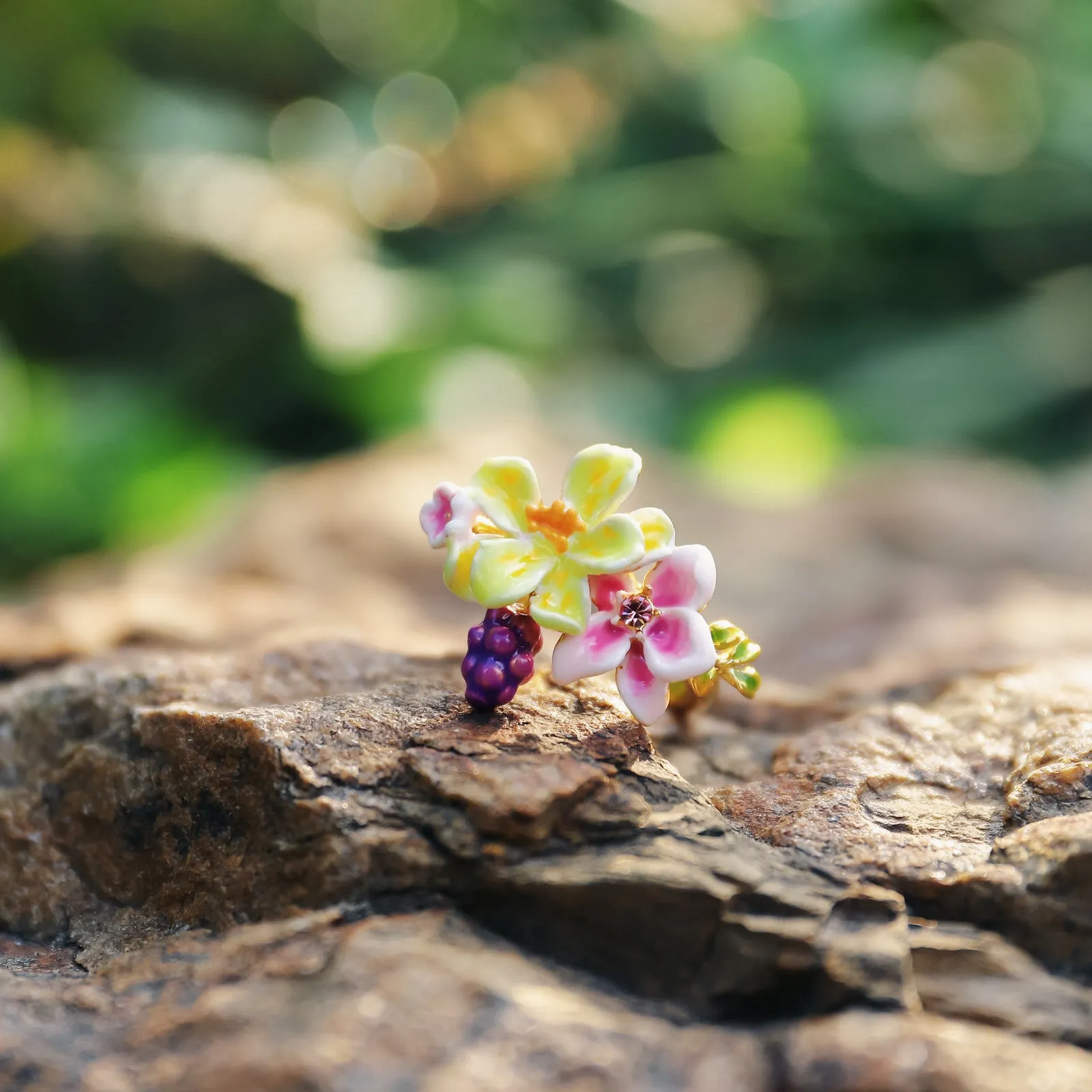 Sweet Grape Flower Ring