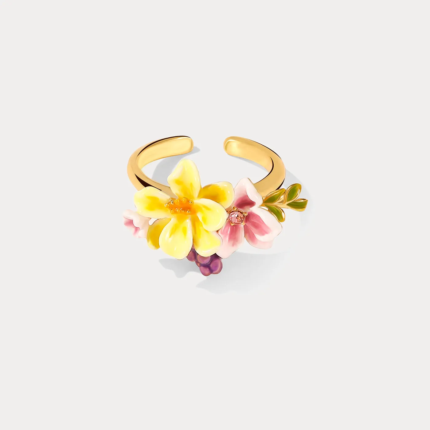 Sweet Grape Flower Ring