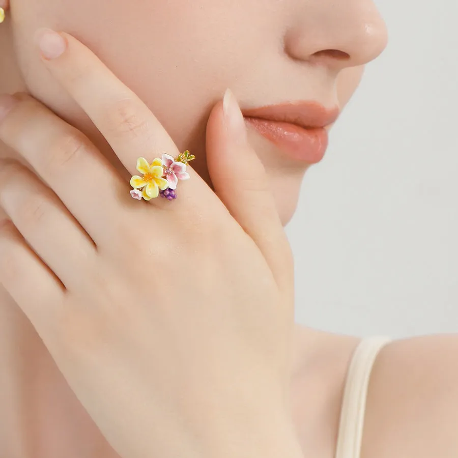 Sweet Grape Flower Ring