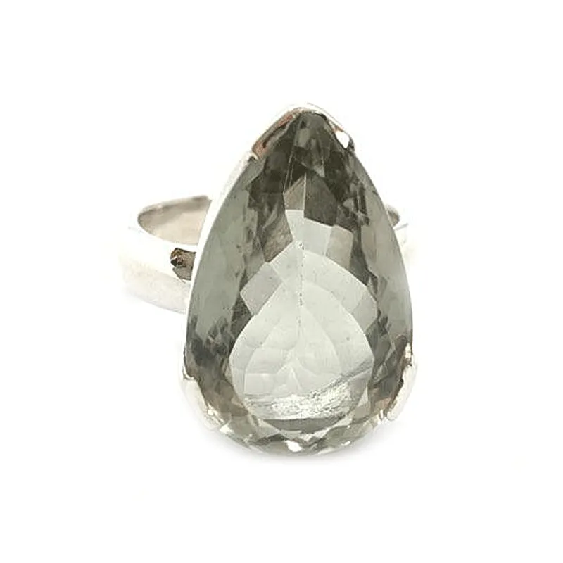 Tiff Green Amethyst Teardrop Ring