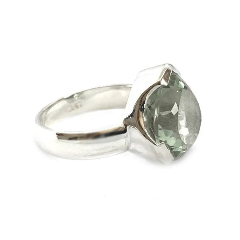 Tiff Green Amethyst Teardrop Ring