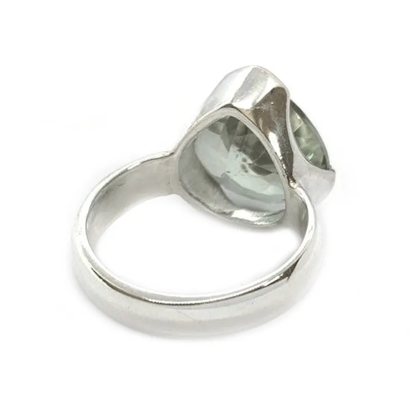 Tiff Green Amethyst Teardrop Ring