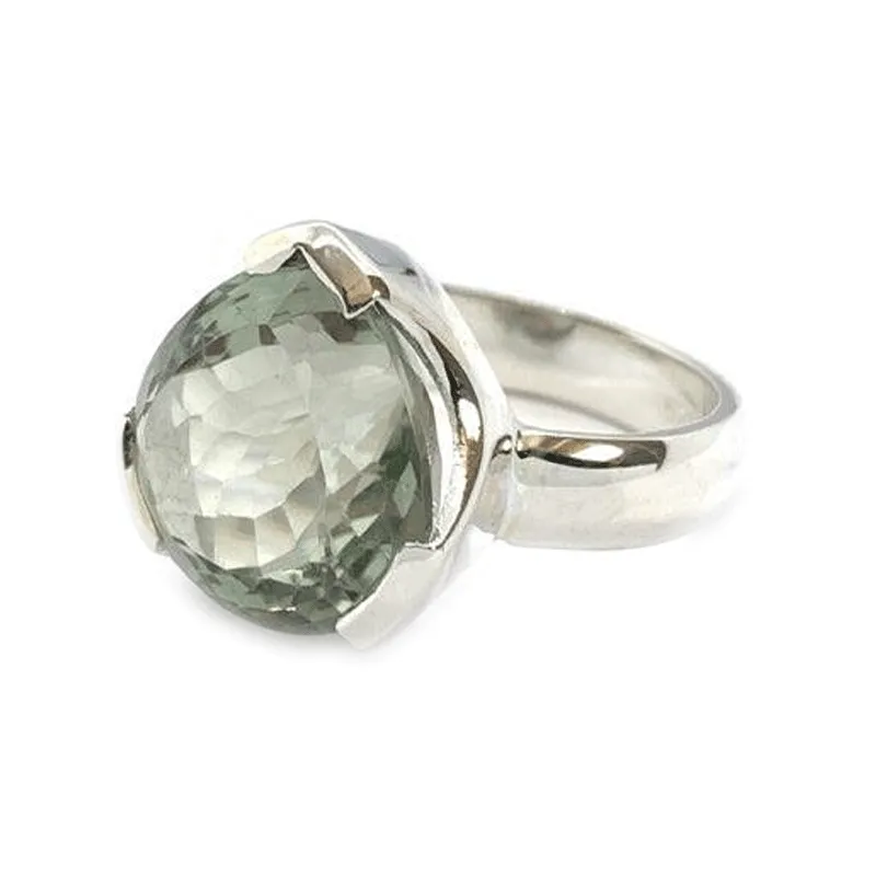 Tiff Green Amethyst Teardrop Ring