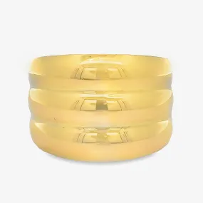 Tres Croissant Dome Ring