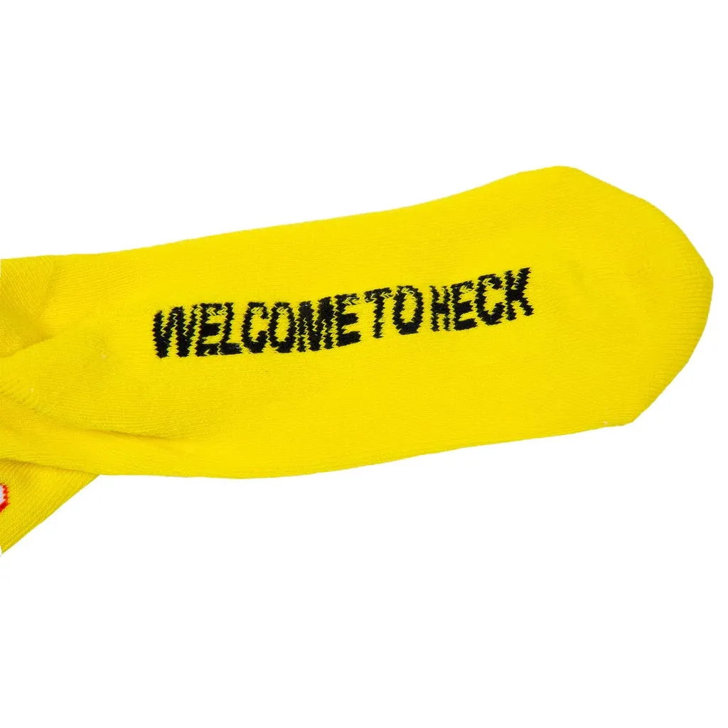 Welcome To Heck Socks (Black/Yellow)