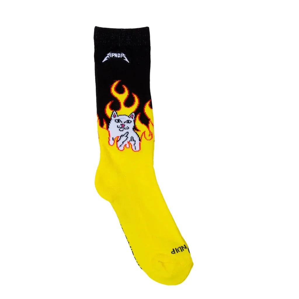 Welcome To Heck Socks (Black/Yellow)