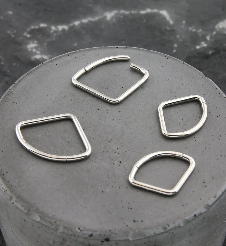 Wide Triangle Titanium Hinged Segment Ring