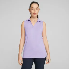 Women's CLOUDSPUN Coast Sleeveless Golf Polo | Vivid Violet Heather