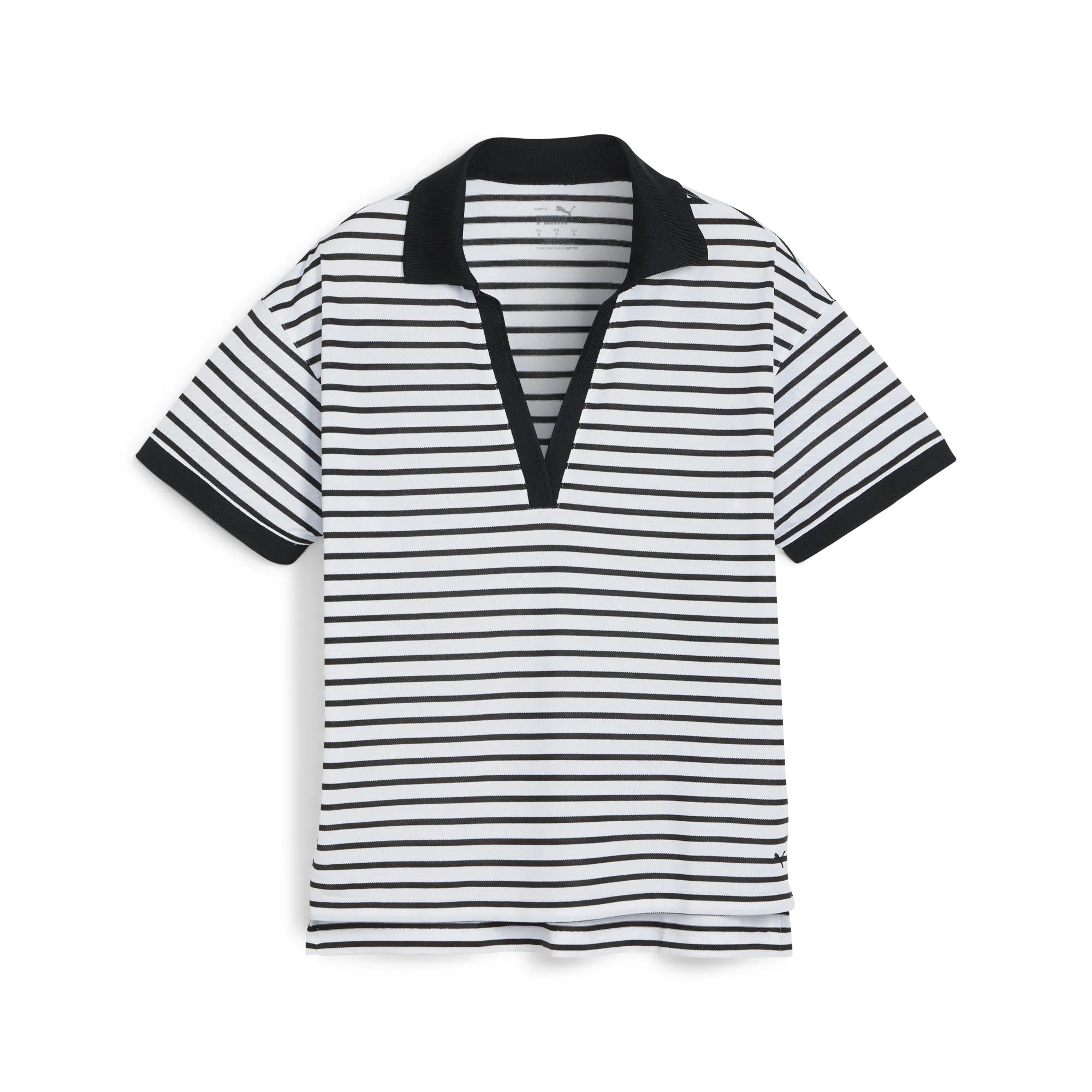 Women's Everday Stripe Pique Golf Polo