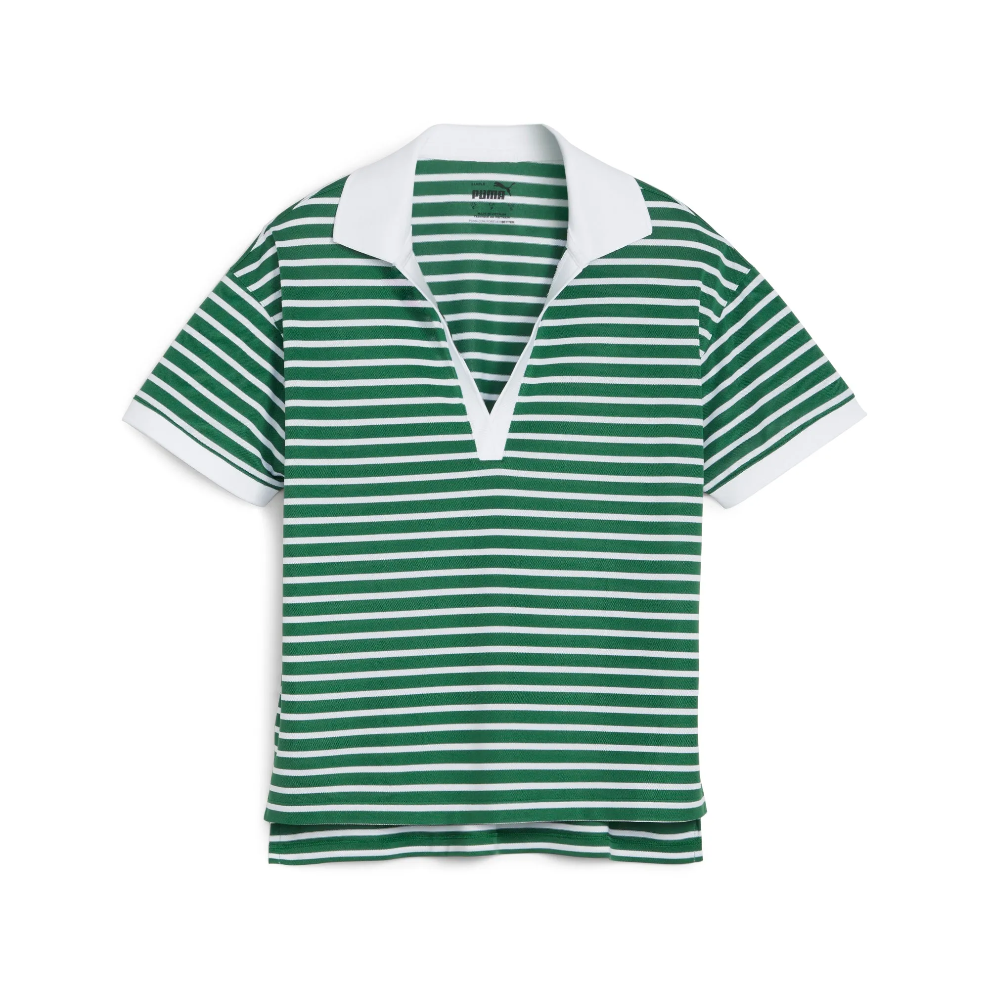 Women's Everday Stripe Pique Golf Polo