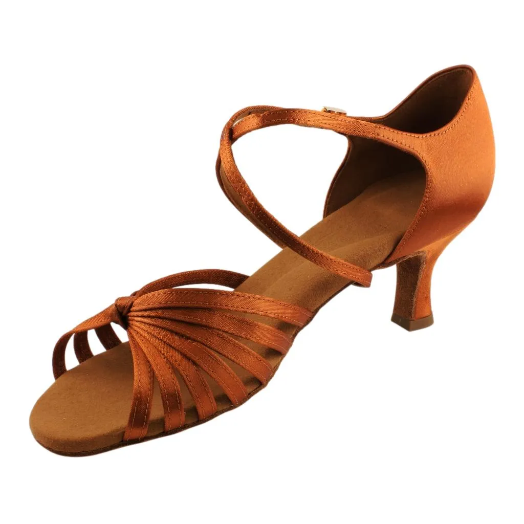 Women's Latin Dance Shoes, 2215 Irina, New Cedar Satin, Heel 6cm Flare W