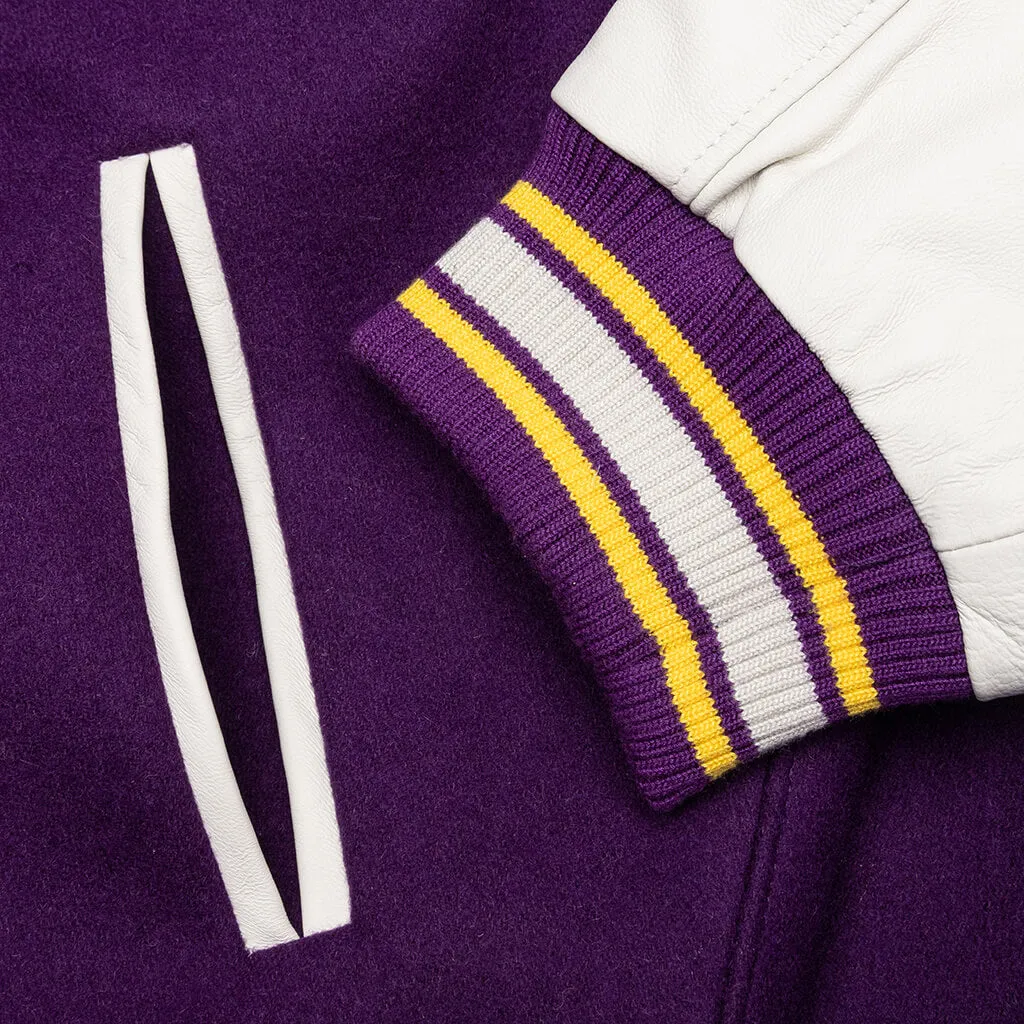 Wool & Leather Varsity Jacket - Lakers